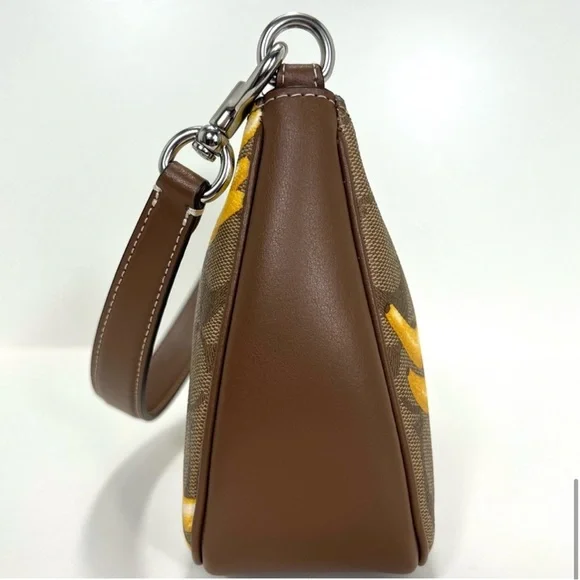COACH Banana Brown Nolita In Signature Print - Picture 7 of 10